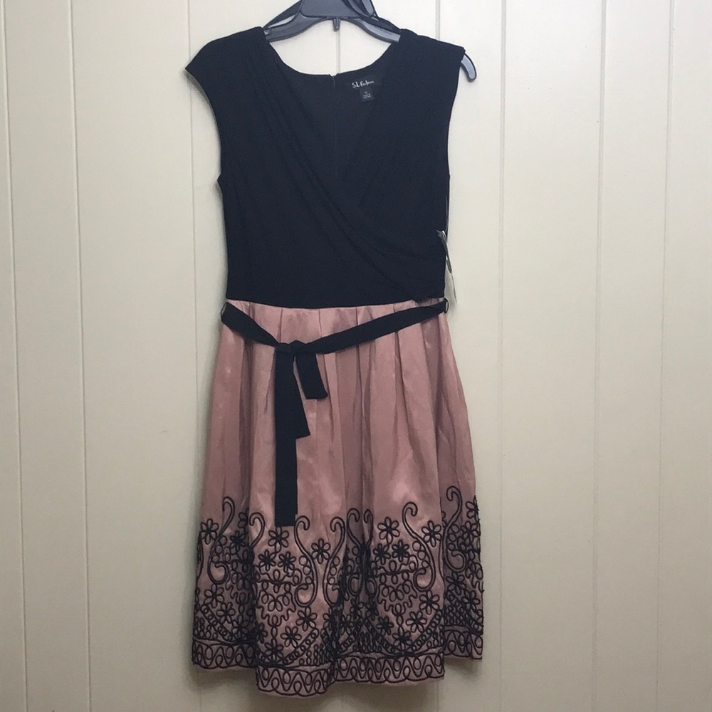 NWT Cocktail Dress Pink and Black Women’s 12